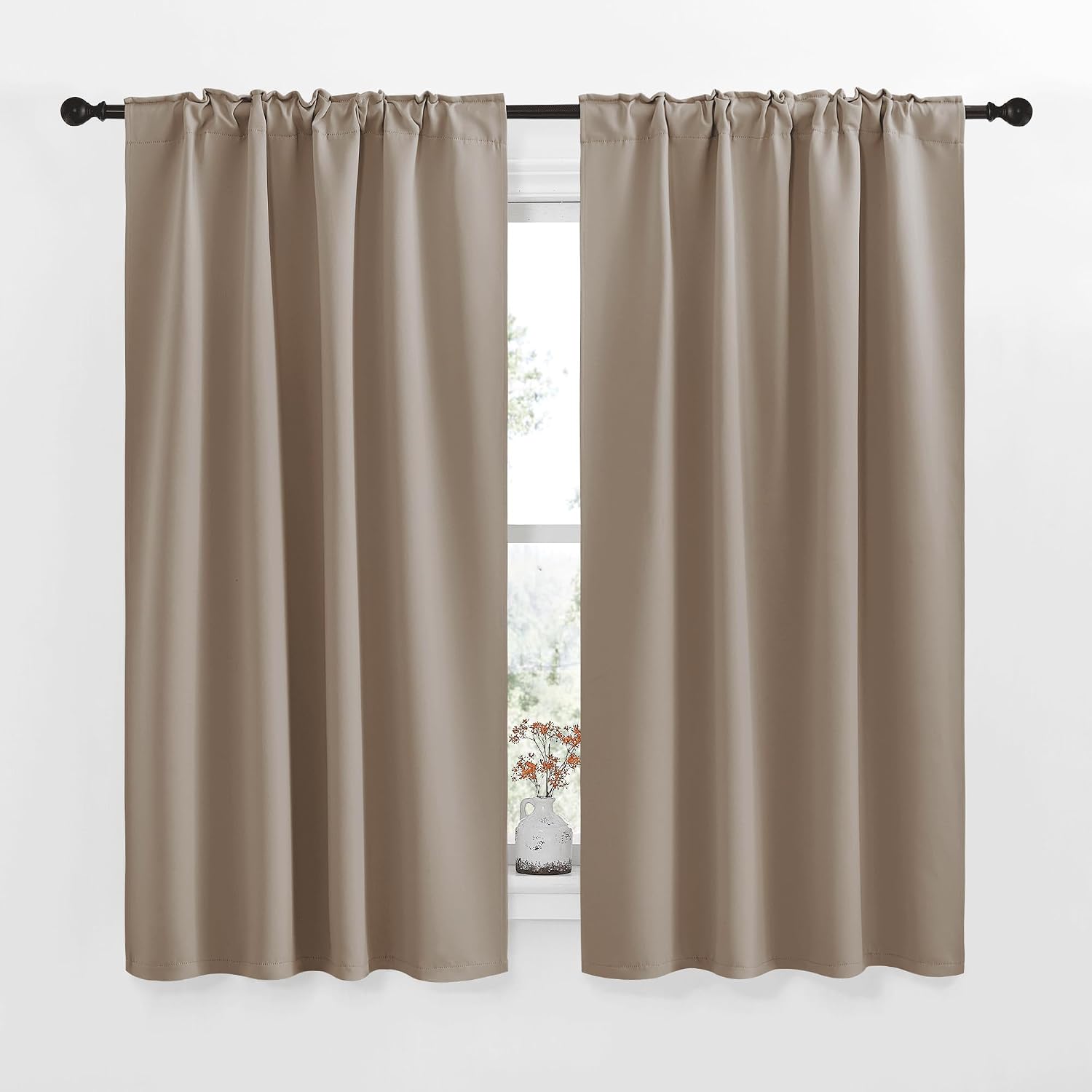 NICETOWN RV Curtains for Camper Windows - (Taupe Color) 34x54 Inch, 2 Panels Set, Thermal Insulated Room Darkening Blackout…