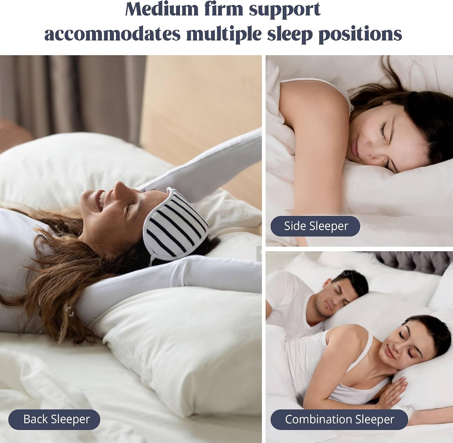puredown® Goose Feather Down Pillows, Standard Size Soft Bed Pillows for Sleeping with 100% Cotton Shell Set of 2