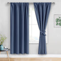 Jiuzhen Blackout Curtains for Bedroom– Thermal Insulated, Noise Reducing Room Darkening Rod Pocket Curtains for Living Room, Set of 2 Panels…