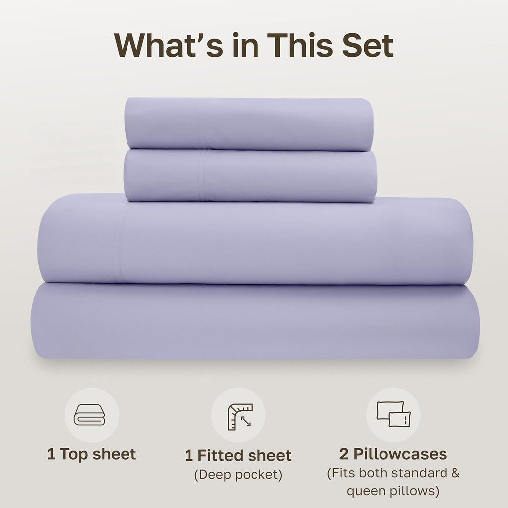 CaliforniaDesignDen California Design Den Queen Size Bed Sheets - Soft 100% Percale Cotton Sheets with Deep Pockets, Crisp Percale, Breatha…