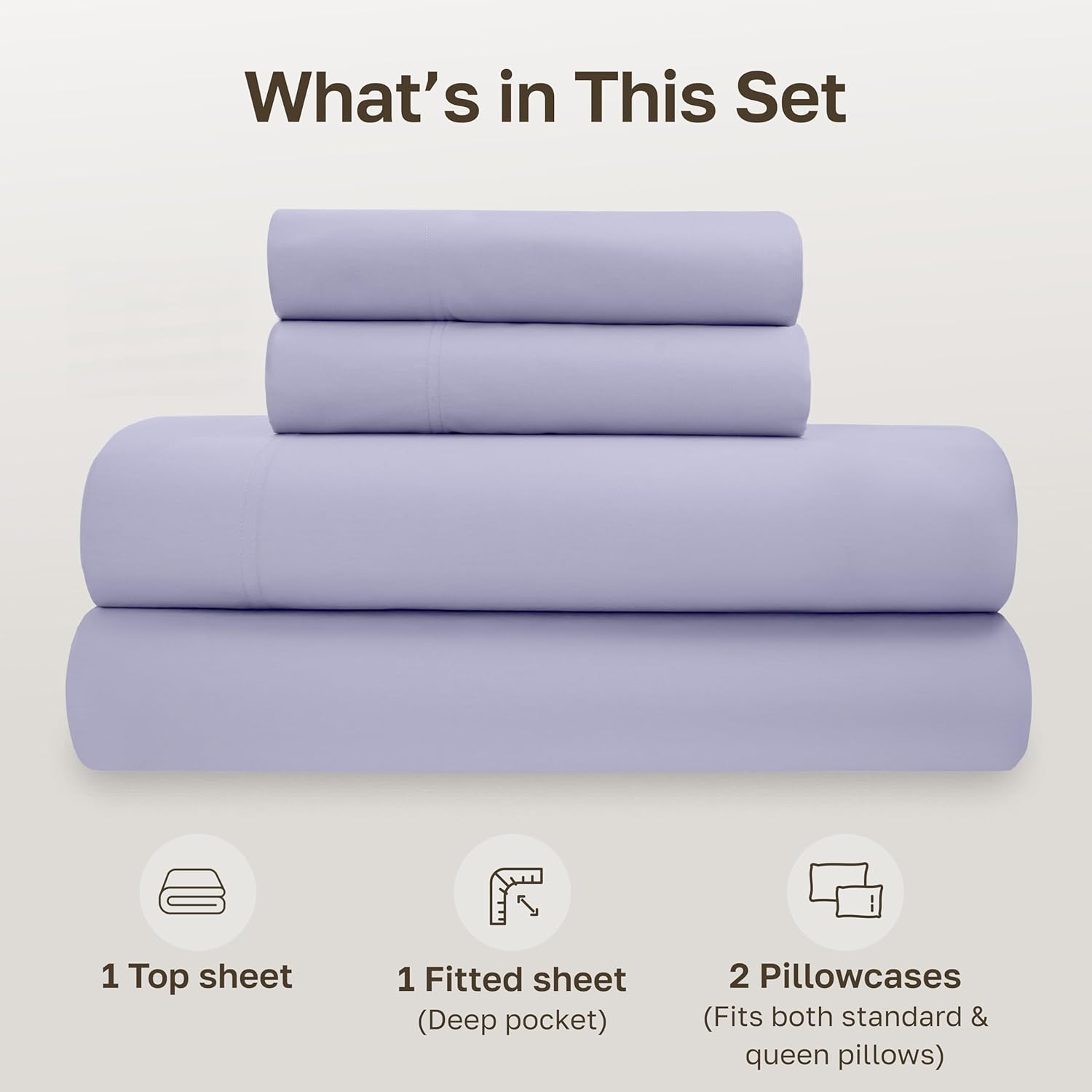 CaliforniaDesignDen California Design Den Queen Size Bed Sheets - Soft 100% Percale Cotton Sheets with Deep Pockets, Crisp Percale, Breatha…