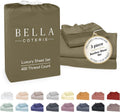 Bella Coterie Luxury Bamboo Viscose Twin Size Sheet Set | 100% Organically Grown | Ultra Soft | Cooling for Hot Sleepers | 18" Deep…