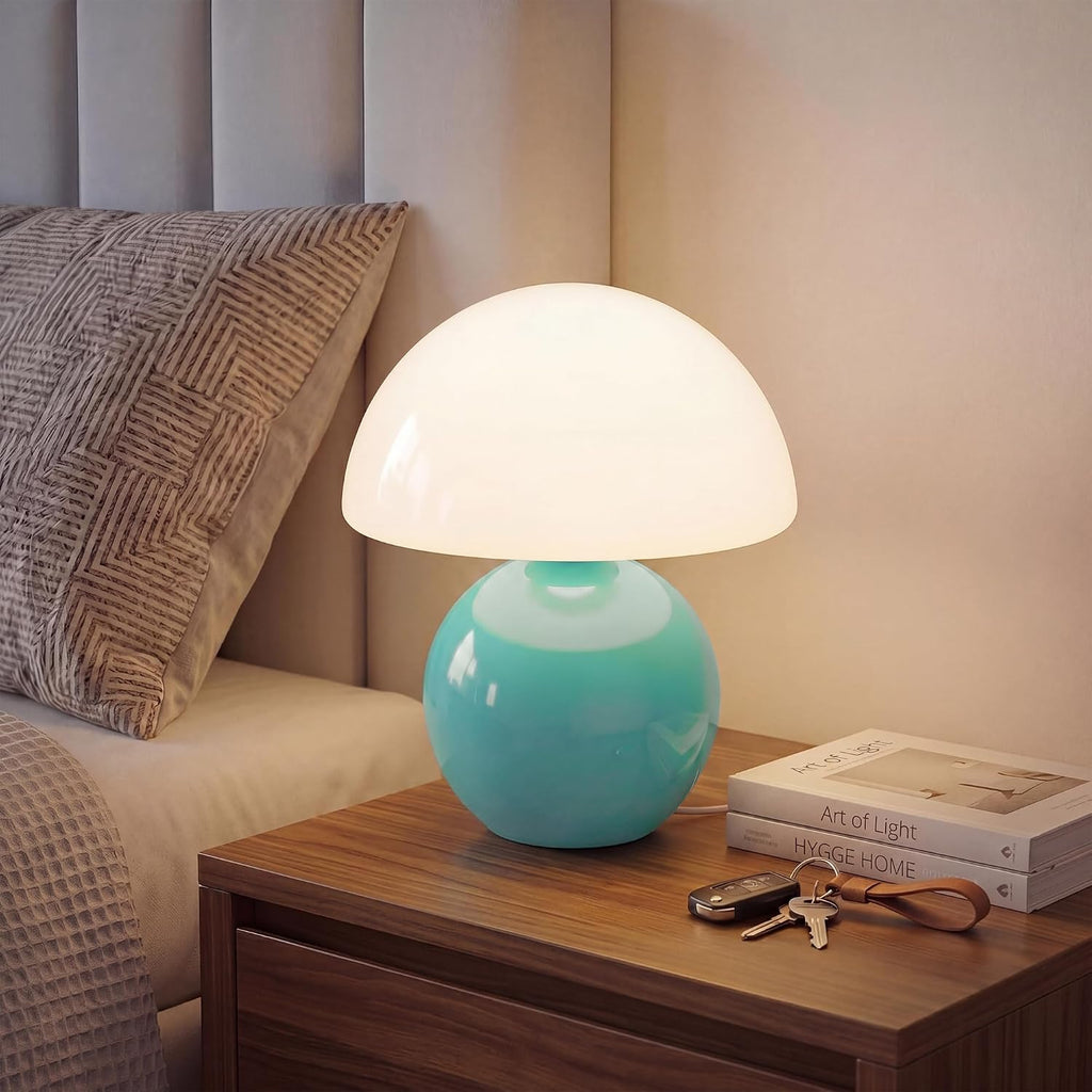 Dawnwake Mushroom Lamp Table Lamp for Bedroom, Desk Bedside Small Lamps for Living Room Night Stands, Mushroom Decor Cute Mini Modern Mid…
