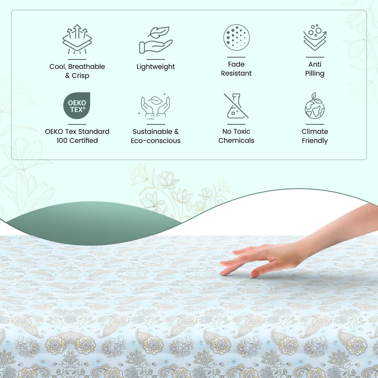 Featherstitchnewyork Feather & Stitch Softest 100% Cotton Sheets, 300 Thread Count Percale Weave Bedding, 16" Deep Pocket, Cooling Sheets,…