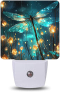 Blue Dragonfly Night Light, Night Lights Plug into Wall with Dusk to Dawn Sensor for Bedroom Bathroom Hallway Kitchen, Decorative Gift…