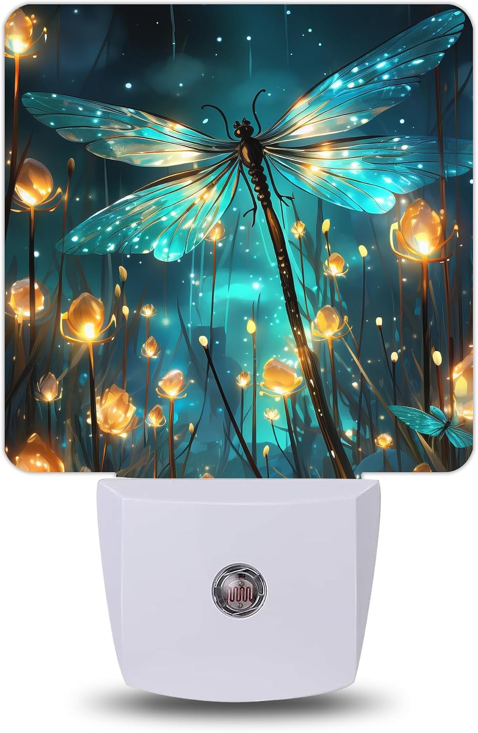 Blue Dragonfly Night Light, Night Lights Plug into Wall with Dusk to Dawn Sensor for Bedroom Bathroom Hallway Kitchen, Decorative Gift…