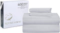 Royalelinens ROYALE LINENS 400 Thread Count 100% American Grown Cotton 4 Piece Sateen King Sheet Set - 1 Fitted Sheet, 1 Flat Sheet, 2 Pill…