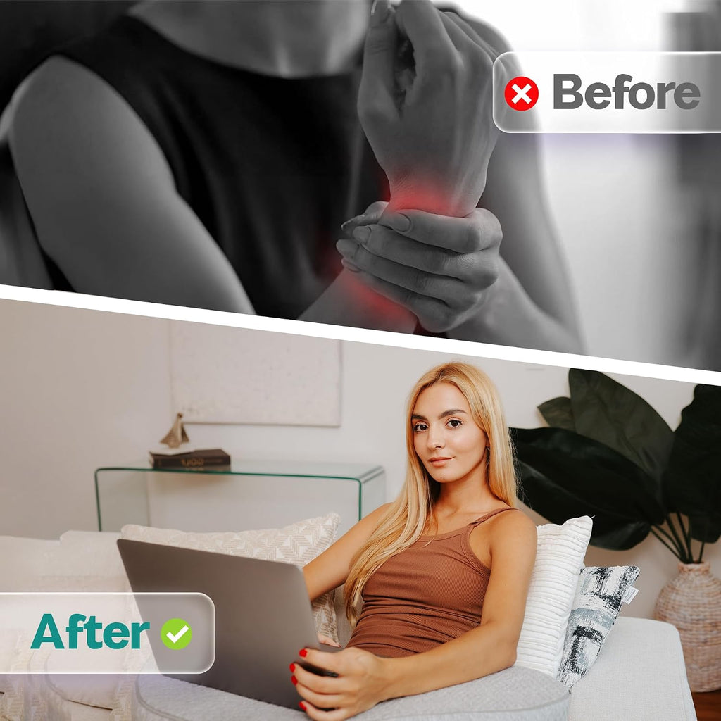 Memory Foam Reading Pillow with Arm Rests & Pocket | Lap Desk for Laptop, Reading and Relaxing on Bed, Couch, or Floor, Armrest and…