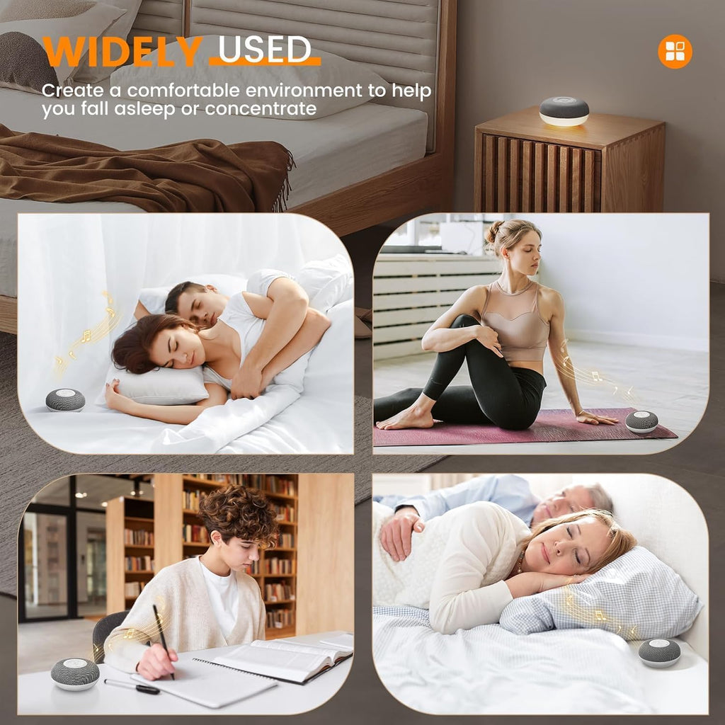 yewei YEVIK Portable Sound Machine for Baby, Soothing Sleep Assistant with 39 Sounds & Night Light for Nursery, Travel, Kids & Adults (USB-…