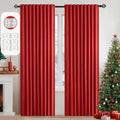 Miulee Christmas Red Back Tab Blackout Curtains 84 Inch Length 2 Panels Set for Living Room Bedroom Privacy, Rod Pocket/Pinch Pleat Thermal…