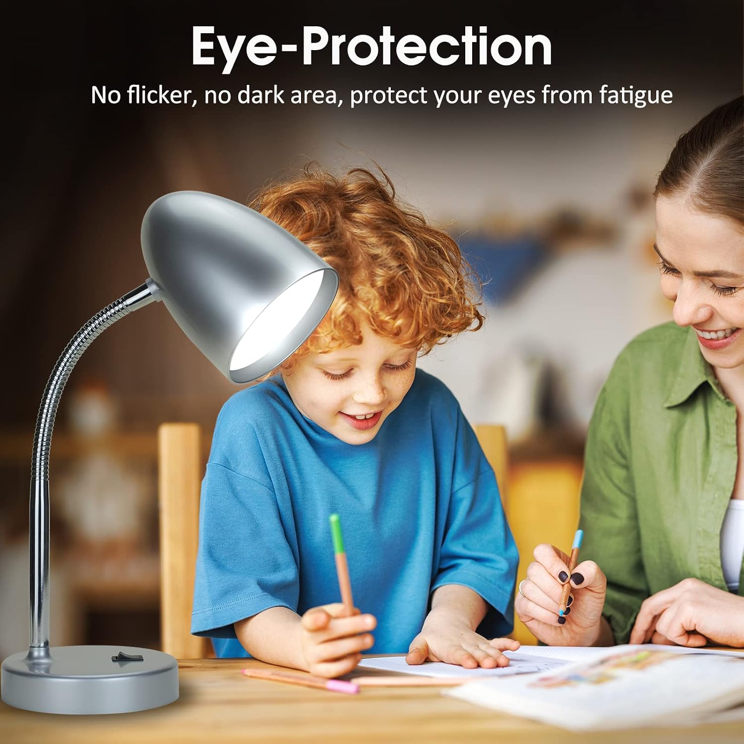 Eenergeticlighting E ENERGETIC LIGHTING LED Desk Lamp, 3.5W 240LM 4000K Cool White Study Lamps for Bedroom and Office, Eye Protection, ETL…