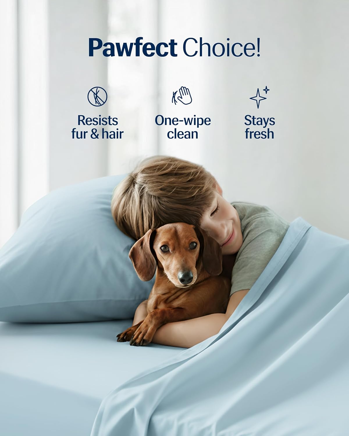 Rest ® Evercool®+ Starter Sheet Set, TwinXL Light Blue, Breathable Bed Sheets for Hot Sleeper and Night Sweats, with Pillowcases, Ionic+ Se…