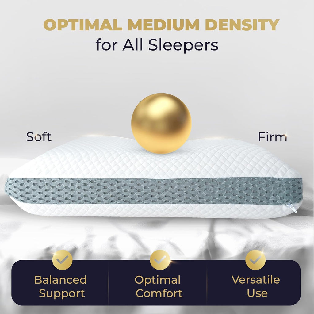 Royaltherapy Royal relaxation Memory Foam Pillow, King Neck, for Neck and Shoulder Pain, Neck, Side Sleeper, Cervical Pillow bamboo White