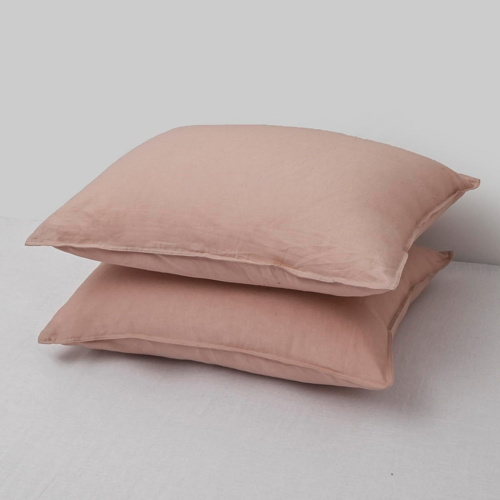 Chuffed Linen Pillowcases 2 Pack 100% Linen Standard Pillow Cases, Breathable and Cooling Washed Pillowshams with Zipper Closure, 20x26 Inc…
