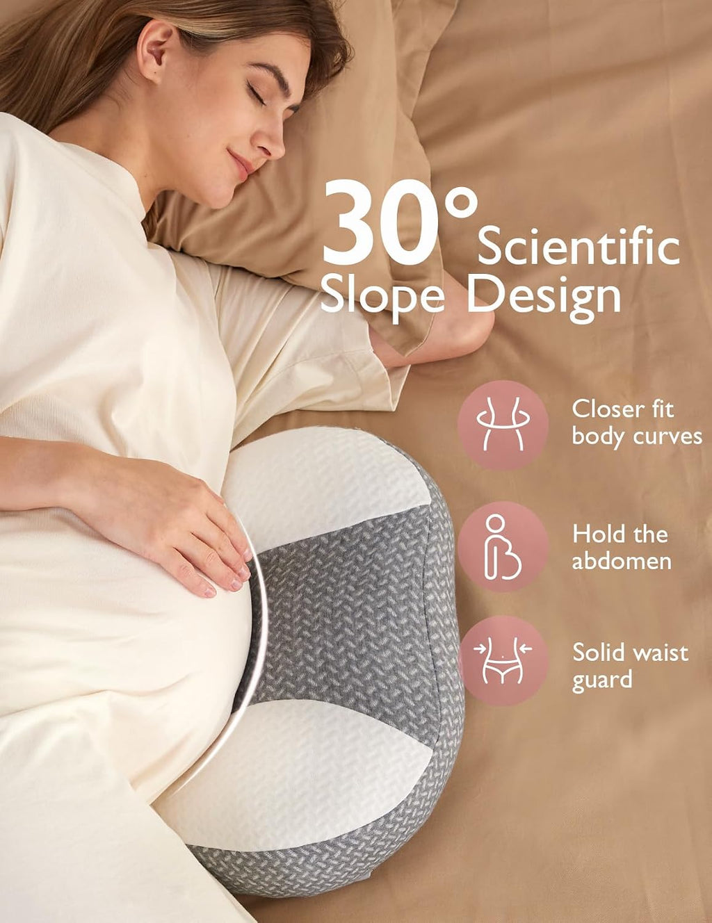 Momcozy Plus W Shaped Pregnancy Pillow for Sleeping - Adjustable Maternity Pillow for Side Sleepers - Portable Wedge Belly Support -Compact…
