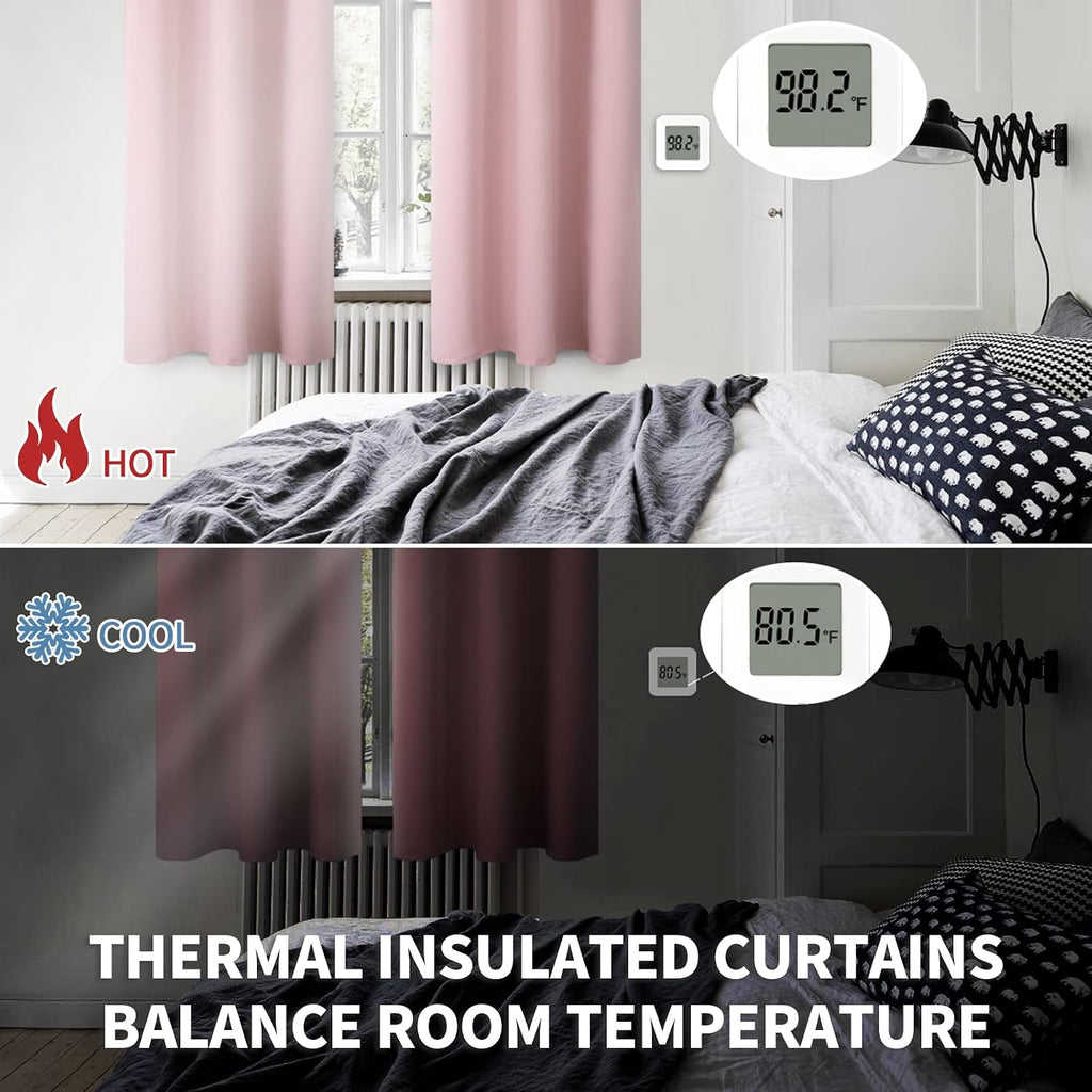 BGment Room Darkening Curtains 54 Inches Long - Grommet Thermal Insulated Drapes Window Treatment Curtains for Bedroom, 2 Panels, 38 x 54 I…