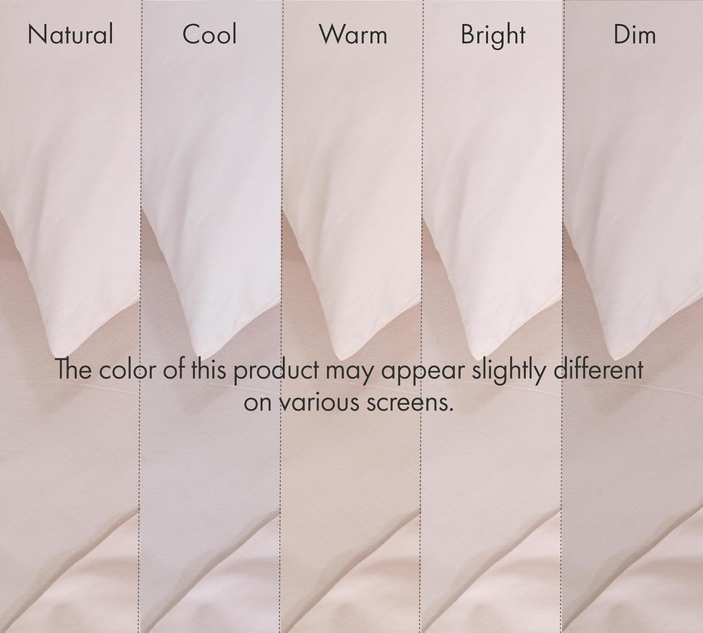 Ruvanti 100% Cotton Percale Sheets Queen Size 6 Piece Set, Cooling Bed Sheets for Hot Sleepers, Deep Pocket 16”, Breathable Lightweight & D…