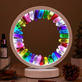 Runyansghi Chroma Electroplated Single Point Night Lamp 8.6" Healing Crystal Bedside Lamp USB Port 3 Colours Dimming Mode Bedroom Lamp…