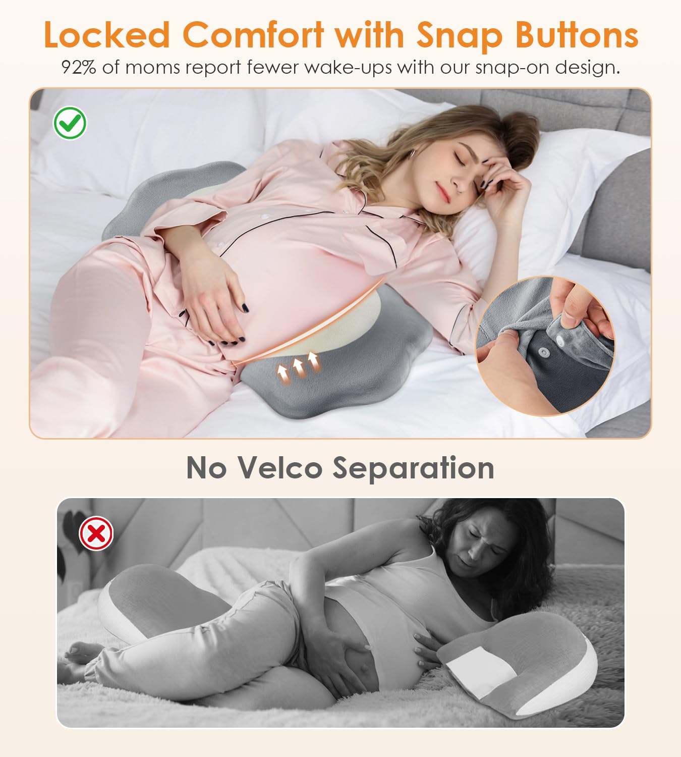 Donama Pregnancy Pillows for Sleeping, Memory Foam Maternity Pillow Support for Back Belly HIPS, Adjustable Travel Wedge Pillow for Pregnan…