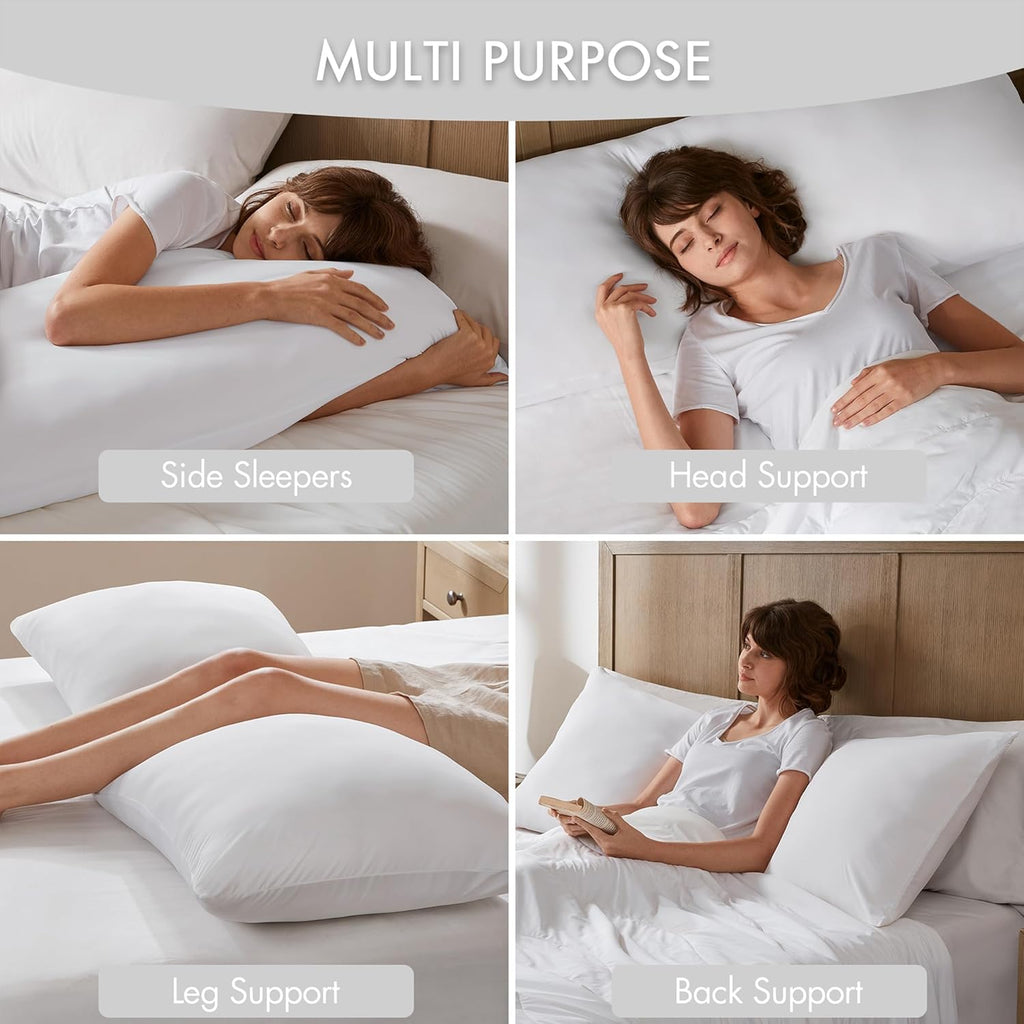 Madisonpark Madison Park Cooling Body Pillow for Side Sleepers & Hot Sleepers, 20"x54" Full Body Pillow with Memory Foam Fill, Pregnancy &…