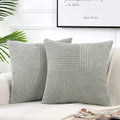 Fancy Homi 2 Packs Grey Decorative Throw Pillow Covers 16x16 Inch for Living Room Couch Bed Sofa, Rustic Farmhouse Boho Home Decor, Soft…