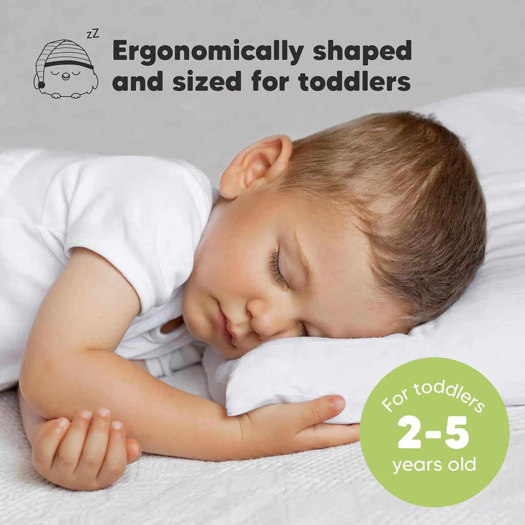 Toddler Pillow with Pillowcase - 13x18 My Little Dreamy Kids Travel Bed Pillows for Sleeping, Organic Cotton Small Pillowcase, Soft &…