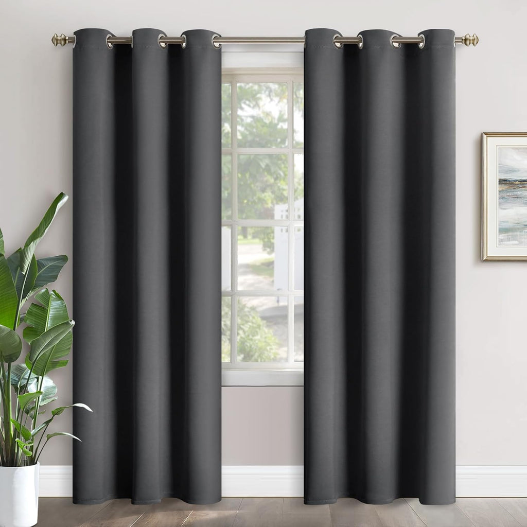 YoungsTex Blackout Curtains 84 Inches Long - Thermal Insulated with Grommet Top Room Darkening Drapes for Bedroom and Living Room Privacy L…