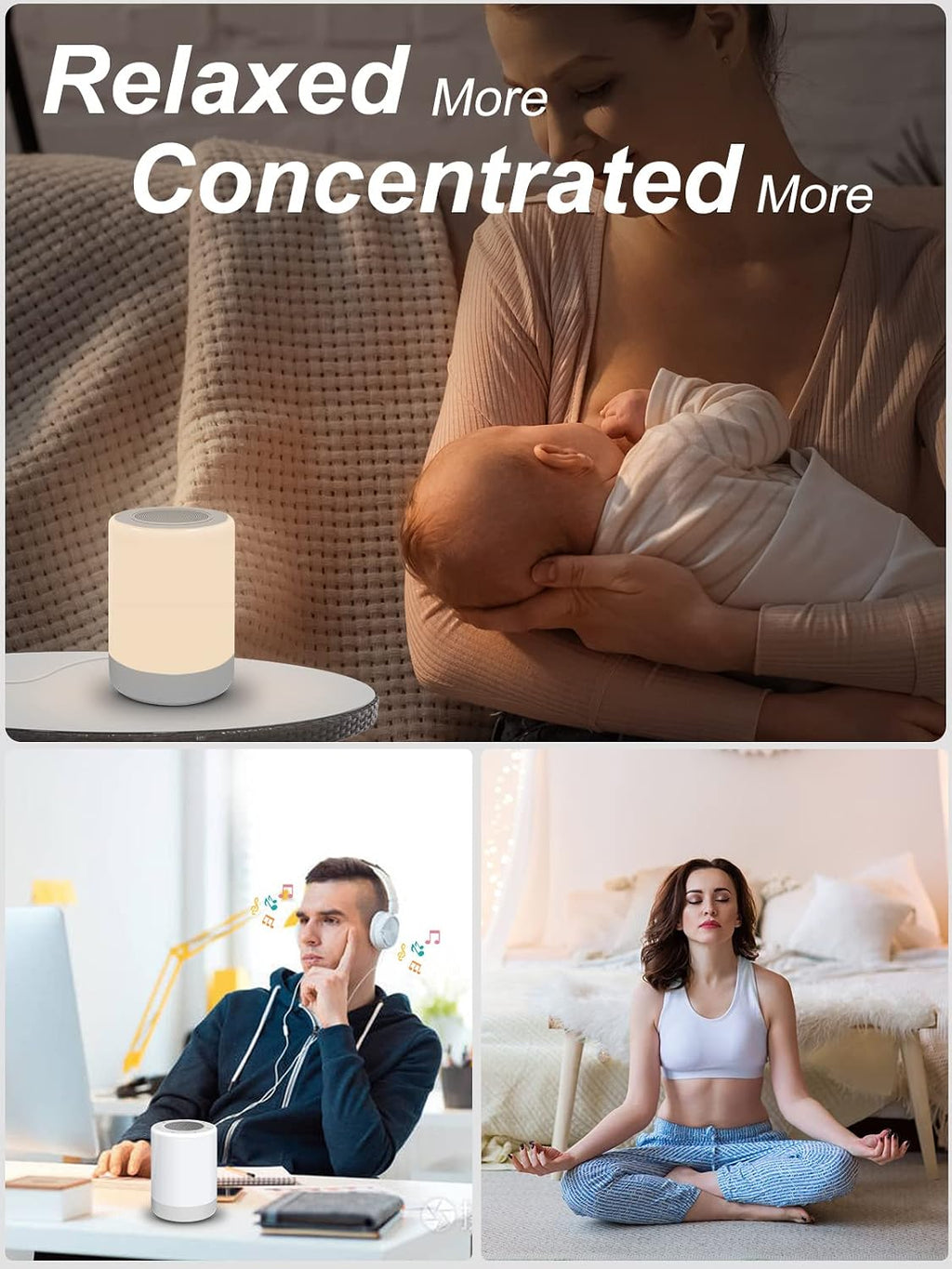 Sound Machine, White Noise Machine for Baby with Night Light, 32 High Fidelity Sounds, Plug in,5 Timers & Memory Feature, Noise Machine for…
