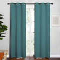NICETOWN Window Curtain Panels, Thermal Curtains Insulated Solid Grommet Blackout Draperies/Drapes for Loft Window (Sea Teal, One Pair…