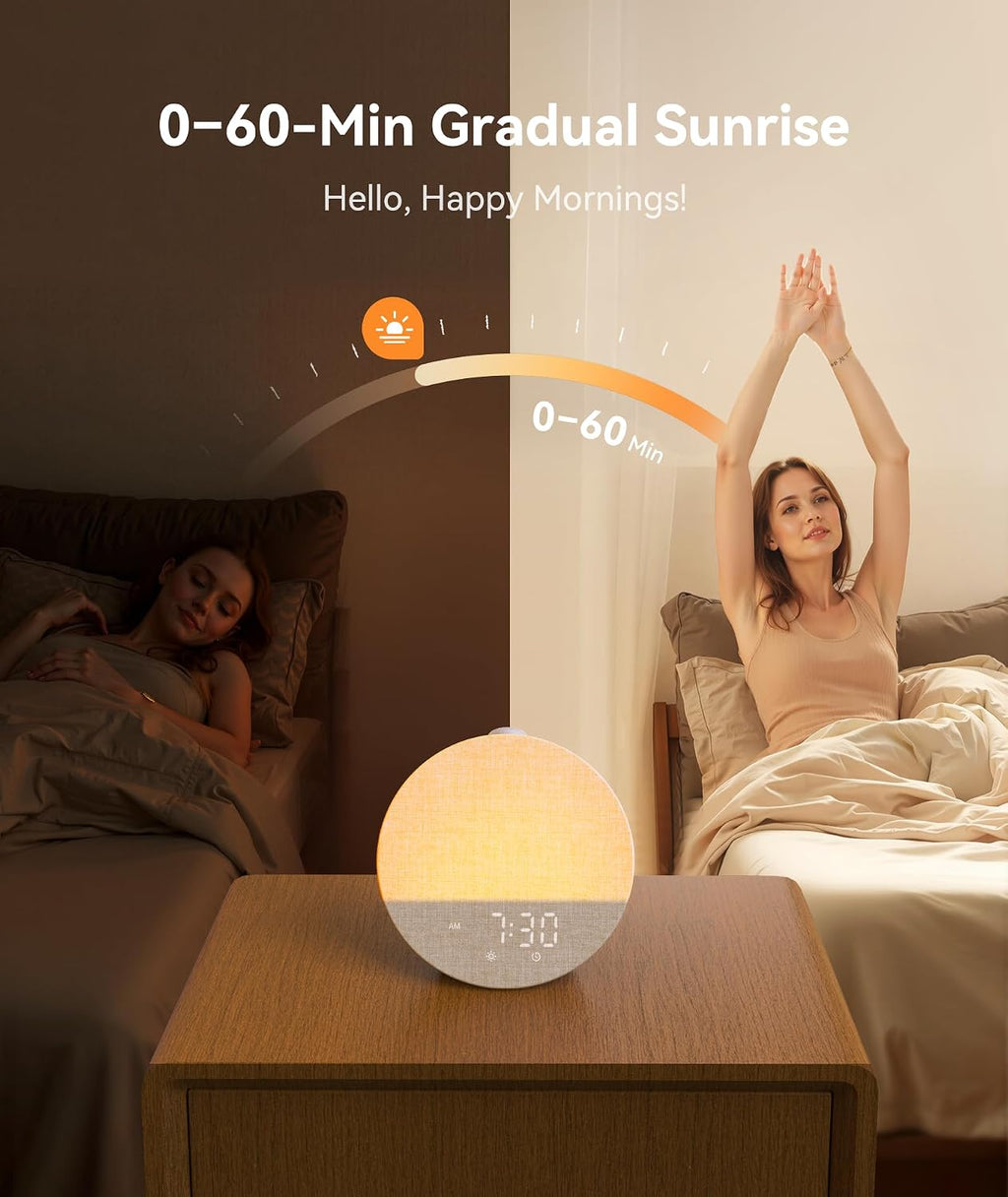 Dreamegg Sunrise 1 Pro - Sunrise Alarm Clock, Sound Machine for Sleep, Favorites Mode, Sleep Routines, Dimmable Night Light, 29 Soothing…
