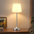 Kakanuo Rechargeable Cordless Table Lamp Silver - 1 Pack 4000mAh Battery Operated Lamp, 3000K Warm Light, Touch Control Stepless Dimming…