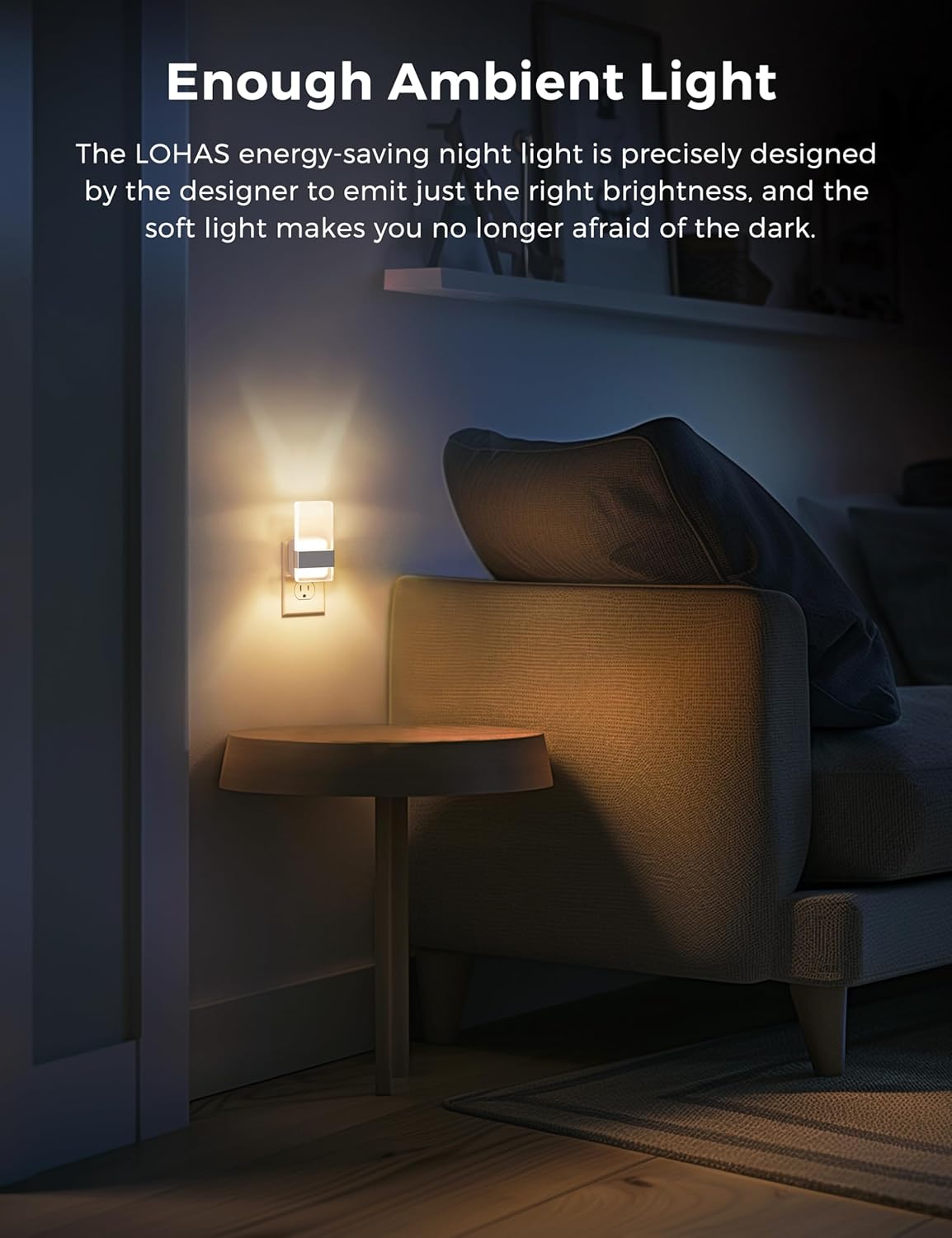 L LOHAS LED Night Light, Night Lights Plug Into Wall [2 Pack], Dusk-to-Dawn Sensor Decorative Night Light, 0-100LM Dimmable Nightlight…