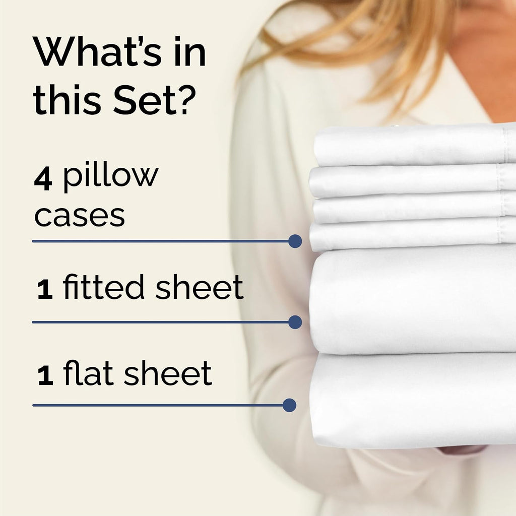 Cal King 6 Piece Sheet Set - Comfy, Breathable & Cooling - Hotel Luxury Bedding for Women, Men, Kids, Teens & Children - 1 Flat & 1…