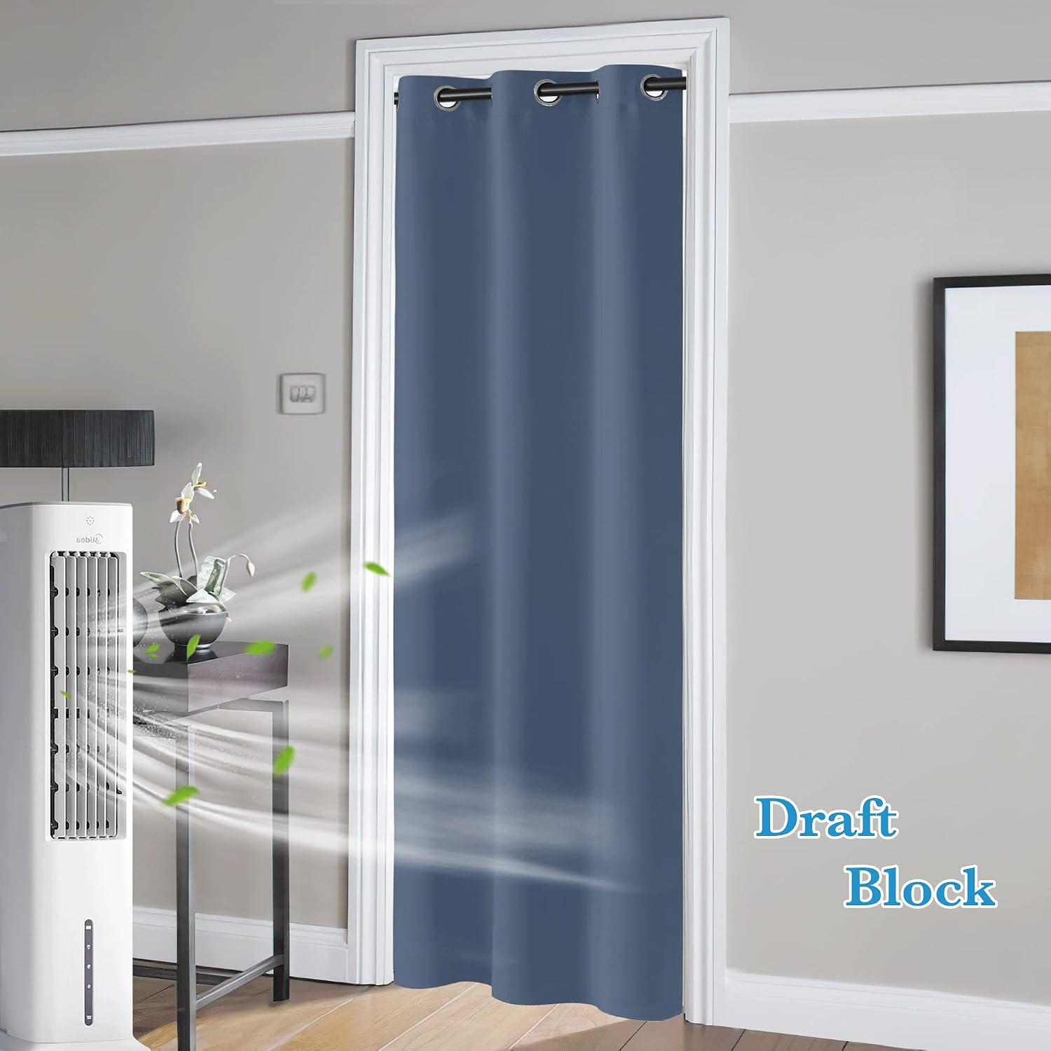 Rybhome RYB Home Blackout Curtains Thermal Insulating Privacy Temporary Door Curtains for Bedroom Closet Doorway Accordion Door Interior Li…