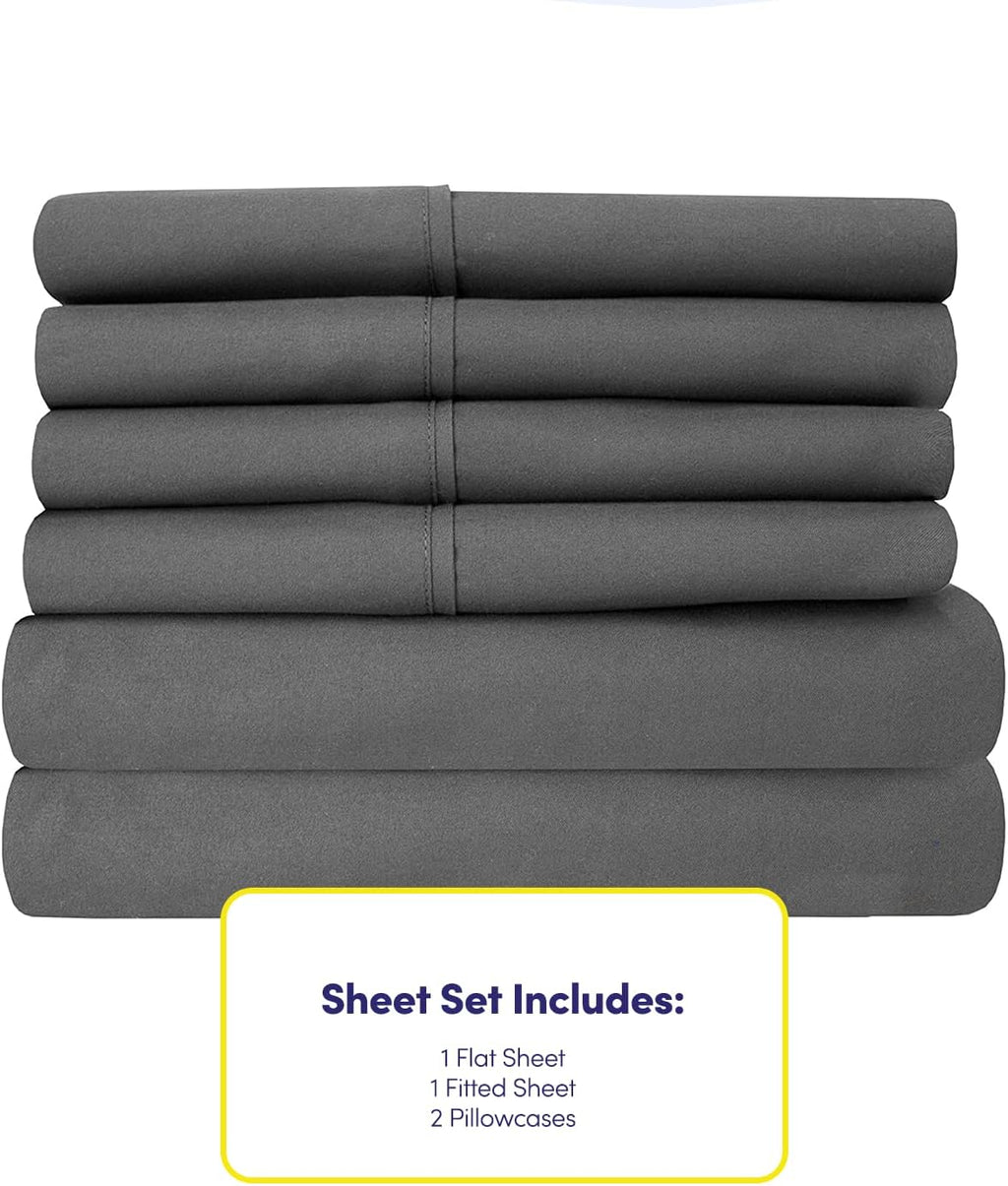 Twin Size Bed Sheets - 4 Piece 1500 Supreme Collection Fine Brushed Microfiber Deep Pocket Twin Sheet Set Bedding - 1 EXTRA PILLOW CASES…