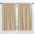 Nicetown Window Treatment Elegant Curtains - (Biscotti Beige Color) 70 Width X 63 Length, 1 Pair, Room Darkening Curtains and Drapes for Be…