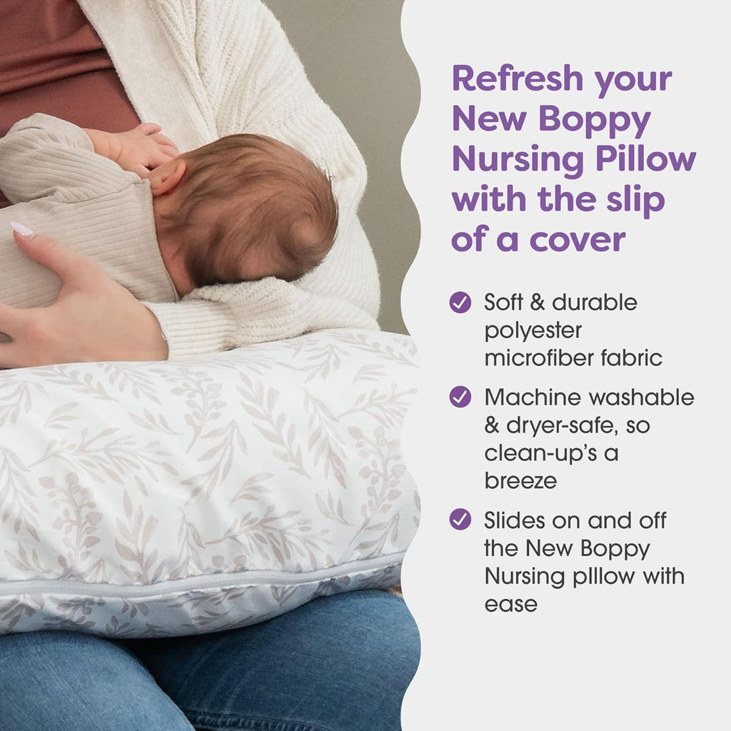Boppy Nursing Pillow Cover - Soft, Hypoallergenic Washable Microfiber Bottle & Breastfeeding Pillow Covers (Redesigned Feeding Pillow…