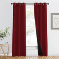 Nicetown 100% Blackout Curtains with Black Liner Backing, Thermal Insulated Curtains for Living Room, Noise Reducing Drapes for Christmas,…