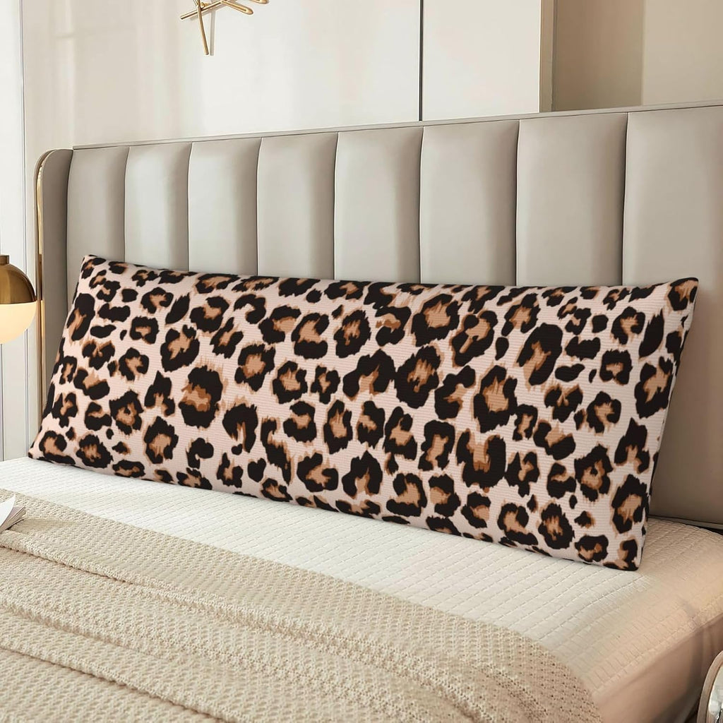 Sovvin Cheetah Print Body Pillow Cover Leopard Long Pillow Case with Zipper Decorative Soft Cushion Bedding Pillowcase for Couch Bed…