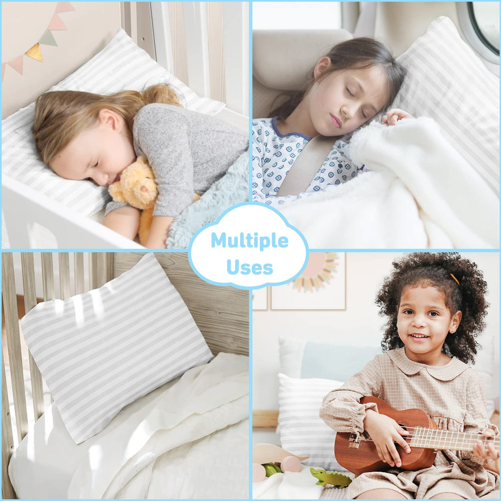 Babebay Toddler Pillow,13 x 18 Toddler Pillows for Sleeping, Machine Washable Kids Pillow, Perfect for Travel, Toddlers Cot(Not Included Pill…