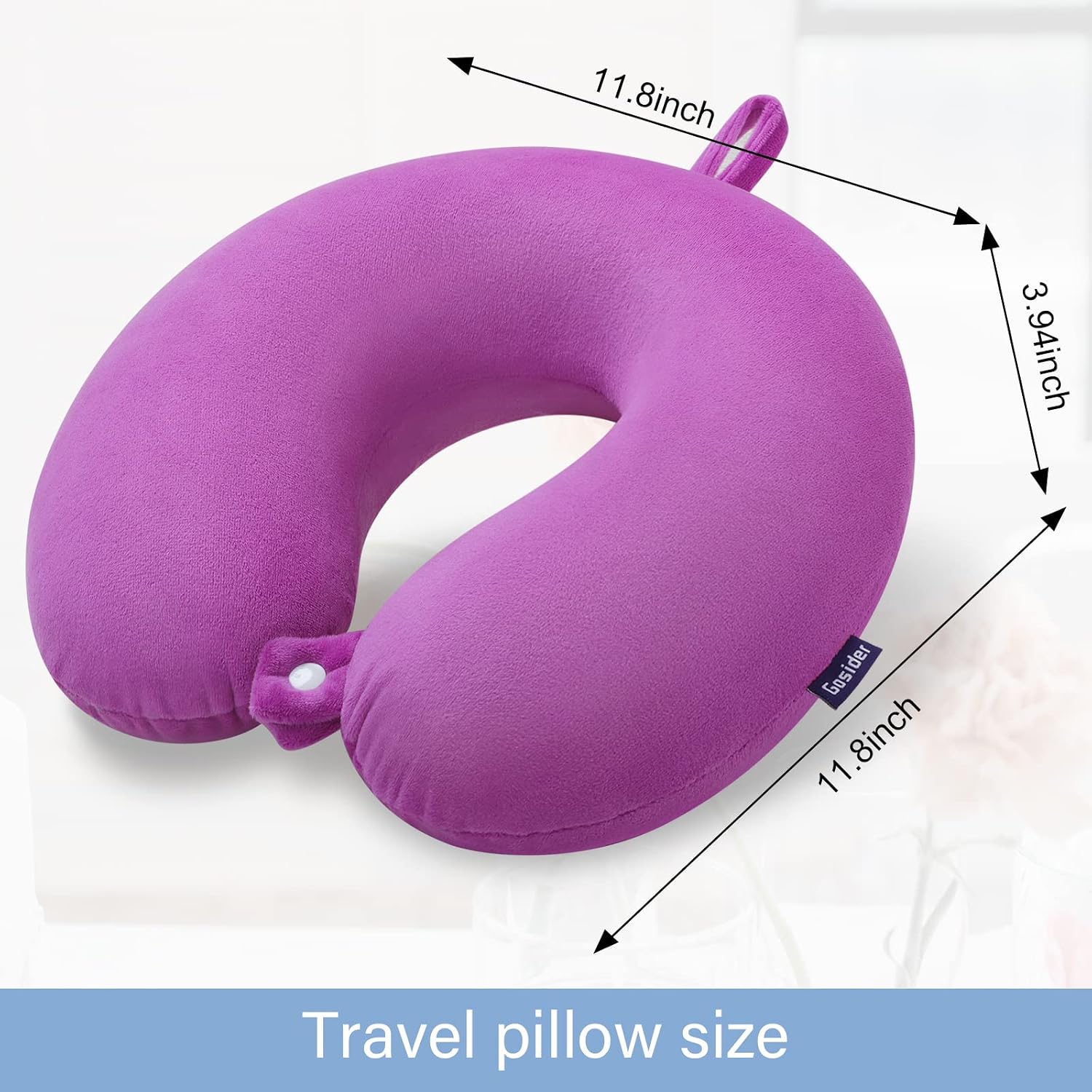 Gosider Travel Pillow Comfortable Neck Pillow U Shape Memory Foam Support Neck and Head Portable Travel Neck Pillow Suitable for Airplane,…