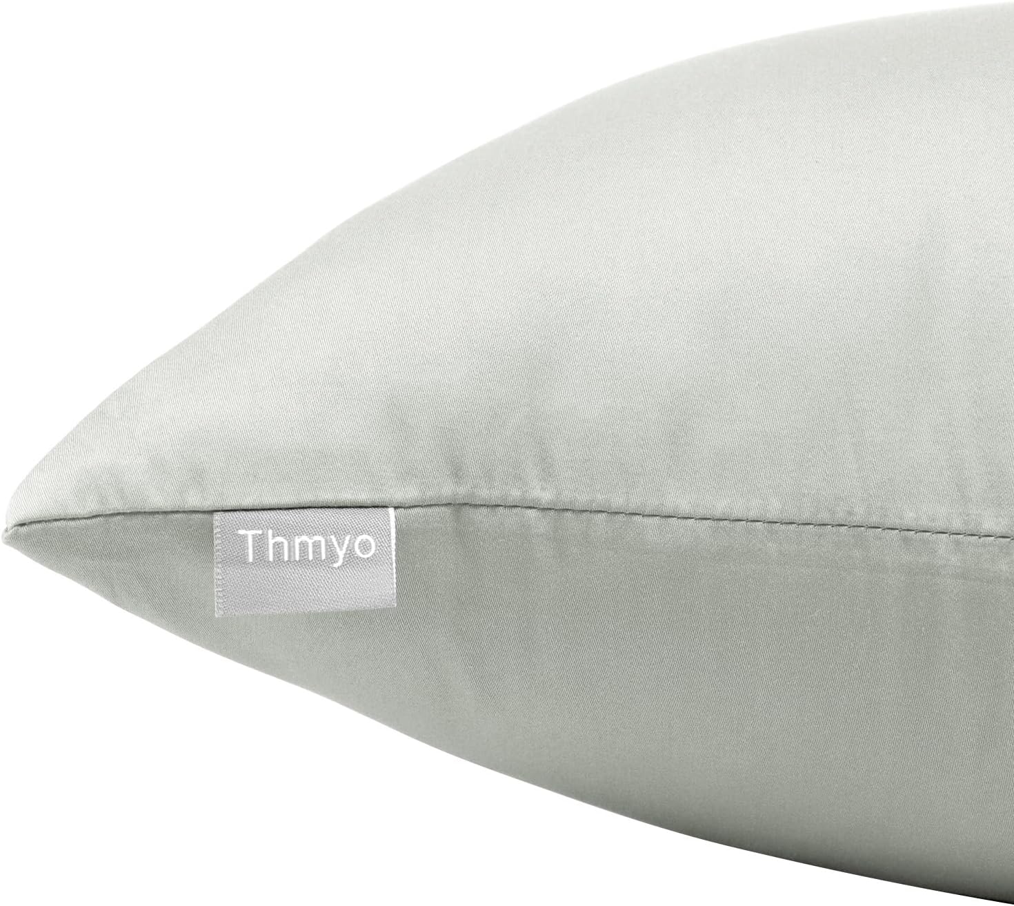 Thmyo 4-Pack 100% Cotton Comfortable Solid Decorative Throw Pillow Case Square Cushion Cover Pillowcase Sublimation Blank Pillow Covers DIY…