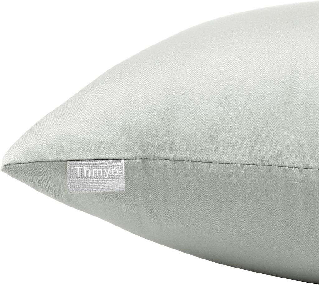 Thmyo 4-Pack 100% Cotton Comfortable Solid Decorative Throw Pillow Case, Thmyo Square Cushion Cover Pillowcase Sublimation Blank Pillow Cove…