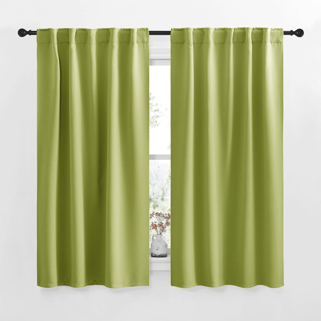 NICETOWN RV Curtains for Camper Windows - (Fresh Green Color) 42x50 Inch, 2 Panels Set, Thermal Insulated Room Darkening Blackout…