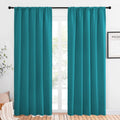 NICETOWN Peacock Blue Blackout Curtains Panels for Window, Thermal Insulated Rod Pocket Blackout Drapes/Draperies for Living Room (2…