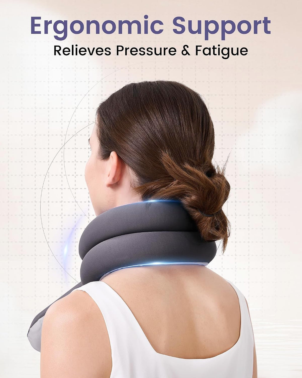 KPNEOL Travel Pillow, Neck Pillow – Ergonomic Memory Foam Pillow for Airplane, Adjustable & Ultra-Lightweight with Dual-Sided Fabric for…
