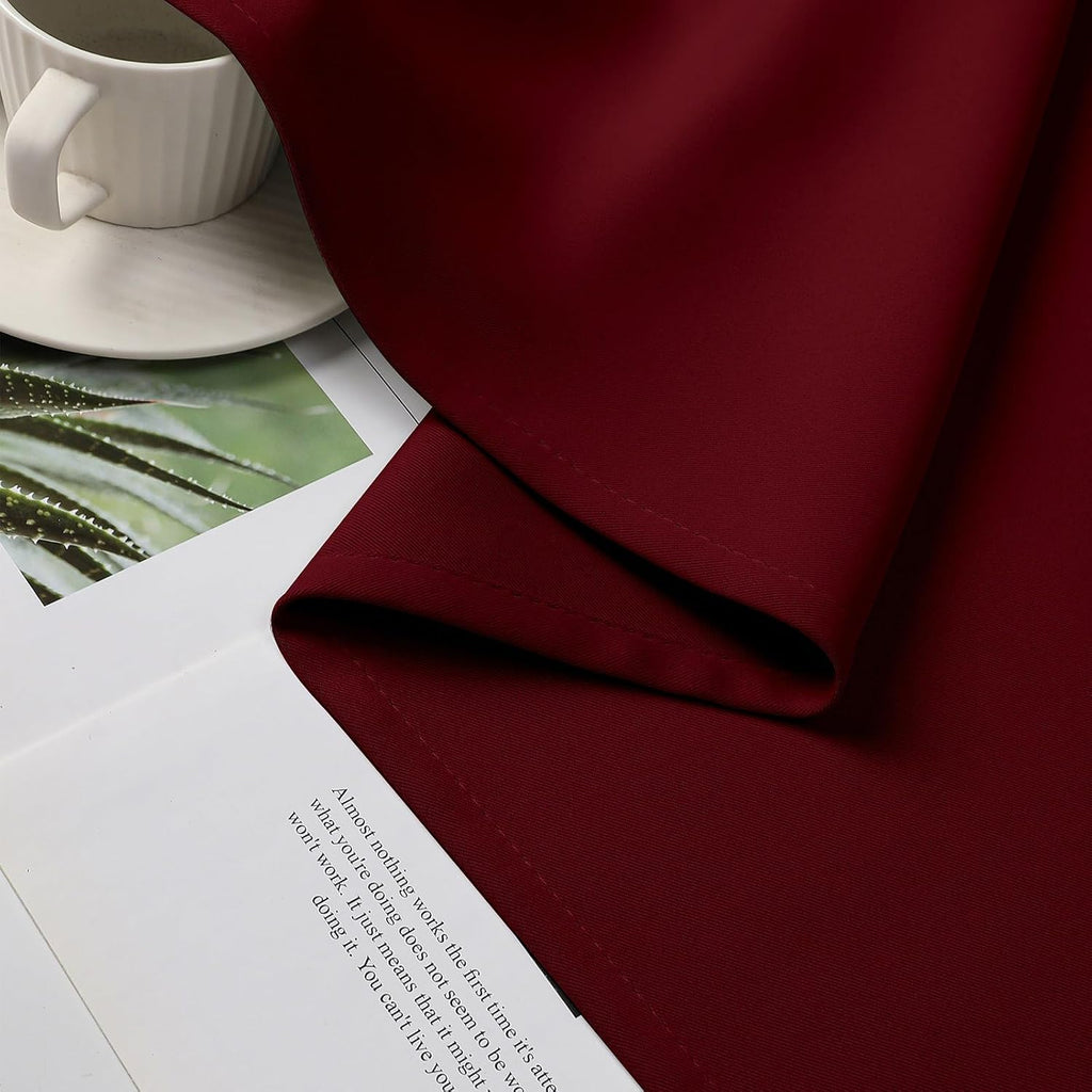 Cucraf Burgundy Red Blackout Curtains 72 inch Length 2 Panels Set, Room Darkening Drapes for Living Room Bedroom, Thermal Insulated Light B…