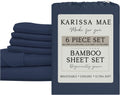 KARISSA MAE 6 Piece Pure Viscose from Bamboo Cal King Size Sheet Set | 100% FSC Certified | Luxuriously Soft | Cooling | 18" Deep Pocket…