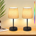 Wowag Small Cordless Table Lamp,5000mAh Rechargeable Battery Operated Desk Lamp,3 Colors & 7 RGB Stepless Dimmable, Portable Touch…