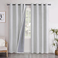 YoungsTex Linen Blackout Curtains 80 Inch Length for Bedroom, Light Blocking Thermal Insulated Drapes with Grommet Room Darkening for Livin…